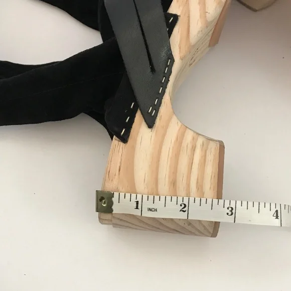 FREE PEOPLE Emmy Wrap Clog Black Ankle Wrap Sandal Women’s Size EU 37 - Picture 14 of 16